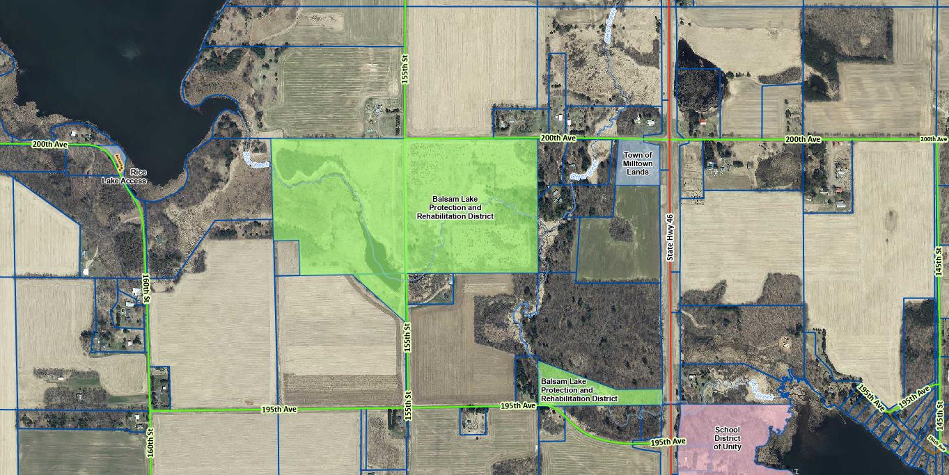 Rice Creek Sedimentation basin property map